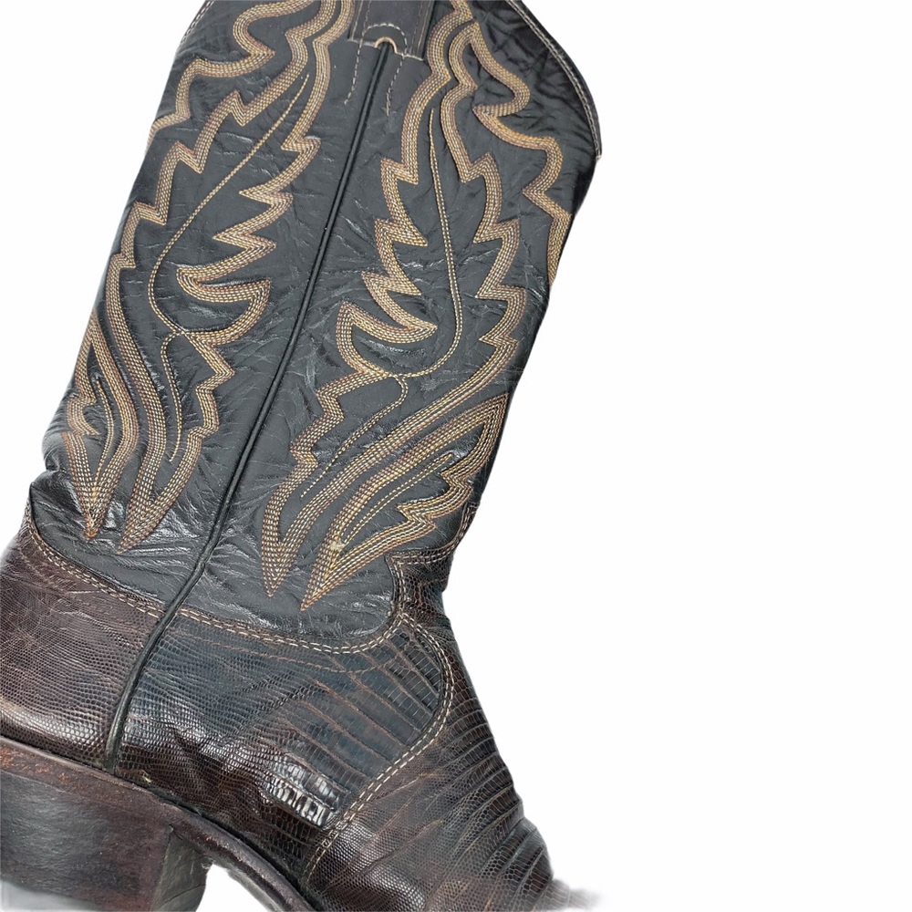 JUSTIN Mens Gabriel Cowboy Western Leather Boots Size 6.5 - Picture 5 of 15